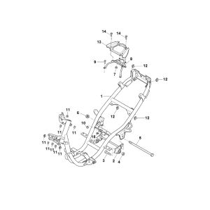Cadre Yamaha Aerox 2 temps