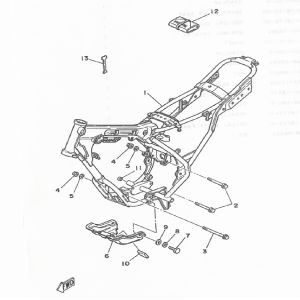 Cadre Yamaha DT-50 MX