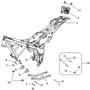 Pièces de cadre China Strada