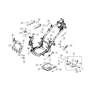 Eléments de cadre Kymco New Dink 4 temps or