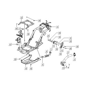 Pièces de cadre Kymco Vitality 2t ac rouge