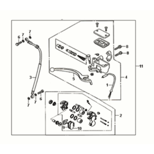 Maître-cylindre de frein avant Sym Fiddle III 50 E3