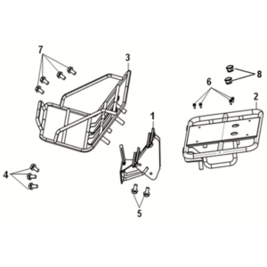 Porte-bagages avant/porte-bagages arrière Sym E-XPRO 45KM/H 2020-2021