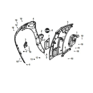 Capot avant Sym E-Fiddle noir mat (BK007U)