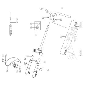 Fourche avant Niu M1 anthracite