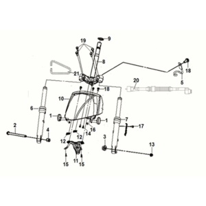 Fourche avant Sym E-MIO Slate Blue (GY-7547UL/BK-001C)