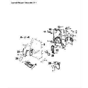 Panneaux avant Peugeot Django Dragon Red G9