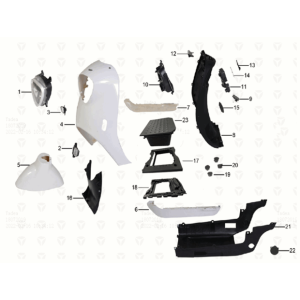 Parties avant/repose-pieds Yadea M6L