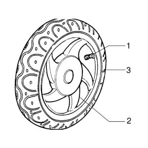 Roue avant Piaggio Zip RST