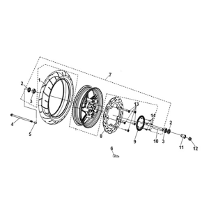 Front wheel Sym ADX 125i ABS+ TCS E5 2023