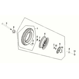 Roue avant Sym Mio 50I E5