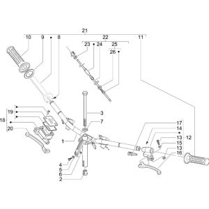 Levier de frein à gaz Piaggio Zip 2000 2 temps AC