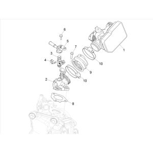 Boîtier d'accélérateur Vespa GTS 300 HPE 4T 4V IE ABS E4 2019 (EMEA)