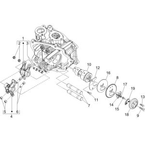 Support d'équilibrage de groupe Gilera Runner 200cc VXR 4 temps 2006