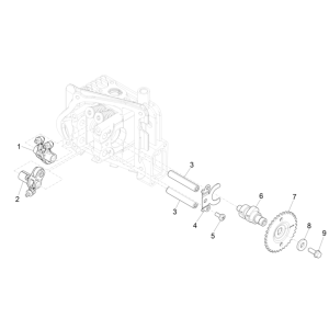 Groupe d'équilibre et de soutien à 4 temps Piaggio Liberty 50 (IGET Euro 5)