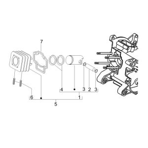 Cylindre Piaggio Liberty 2 temps