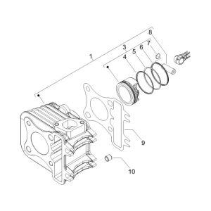 Cylindre Piaggio Fly 4 temps
