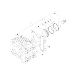 Cylindre Piaggio Liberty 4 temps