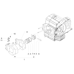 Groupe cylindre-piston-piston Piaggio MP3 500 LT Business 2014-2016