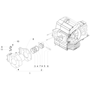 Groupe cylindre-piston-piston MP3 500 LT Sport 2014-2016