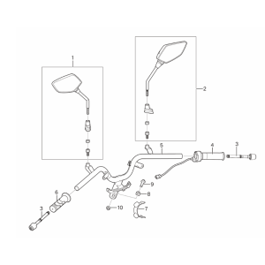 Miroir à poignée Yadea Voltguard