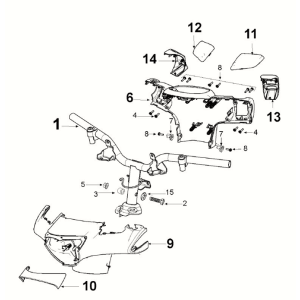 Guidon Peugeot Django 4 temps E5 Ink Black (R1)