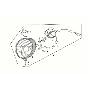 Optique de phareSym Fiddle All Euro 5