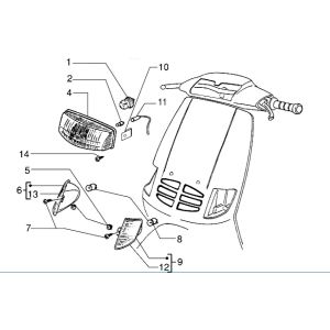 Lampe frontale Piaggio Zip RST
