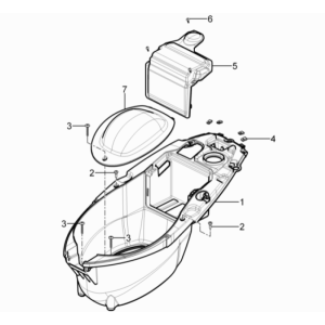 Coffre de selle Piaggio Typhoon 50 2 temps Euro 3 2011