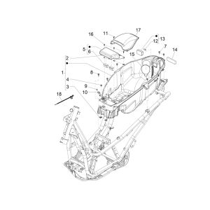 Coffret à casque Piaggio Beverly 300 IE ABS E4 2016 - 2020 (EMEA)