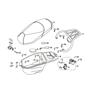 Étui rapide Euro4 pour Sym Fiddle II (WH-006), blanc