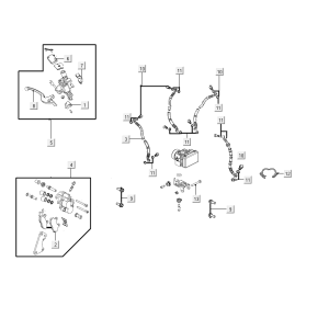 Maître-cylindre de frein Kymco People S 50i E4 Blue
