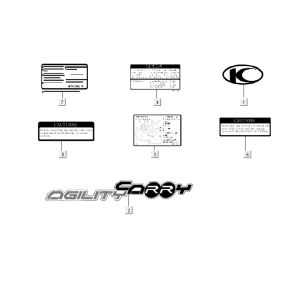 Infostickers Kymco Delivery 4 temps noir