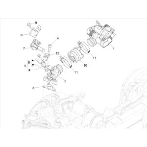 Vespa Primavera 4 temps, entrée 3 V (injection euro5 IGET)