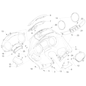 Groupe d'instruments - Cruscotto MP3 500 LT Sport 2014-2016