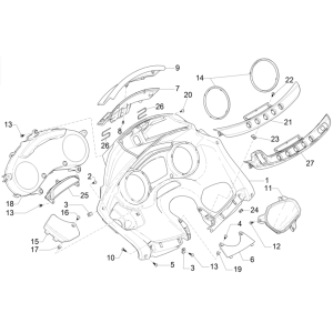 Groupe d'instruments - Cruscotto Piaggio MP3 350 Maxi sports E4 ABS 2018-2020 (EMEA)