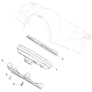 Groupe d'instruments Vespa Eletrica 45 KM/H E5 2021 (EMEA)