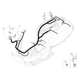 Faisceau de câbles Vespa Lx 45 km 4 temps 4 soupapes
