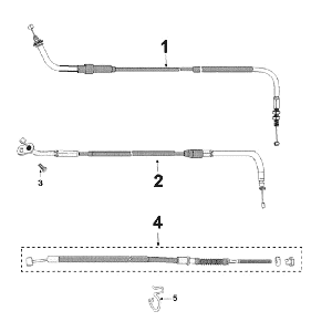 Câbles Peugeot Kisbee orange