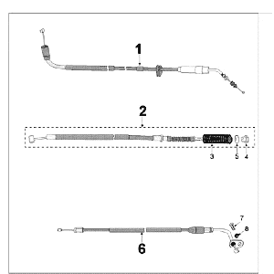 Câbles Peugeot Tweet vieux gris