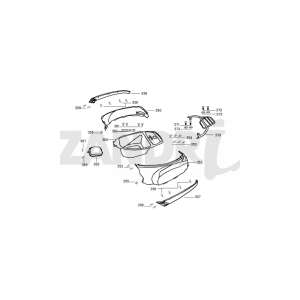 Coupes de cheveux arrière Santini Capri 125cc blanc