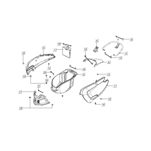 Coupes de cheveux derrière Kymco Like à partir de 2018 noir mat