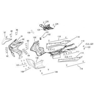 Capots China R8 bleu foncé