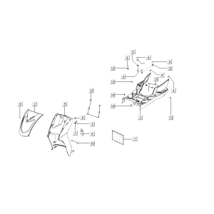 Kapdelen Kymco Agility Delivery 4 temps euro4 blanc