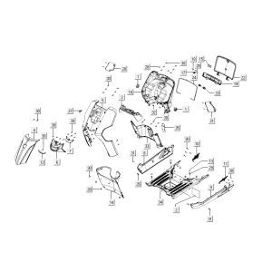 Pièces de cape Kymco Like 4 temps diamant blanc comme T T