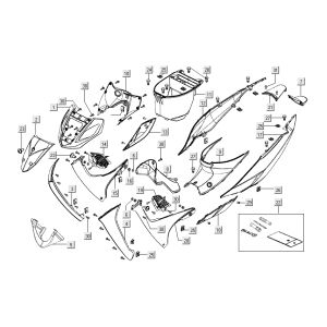Capuches Kymco Nexxon 4 temps gris foncé