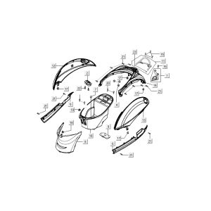 Kapdelen Kymco Sento 4 temps Rouge