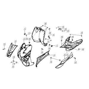 Cagoules Kymco Vitality 2t ac rouge