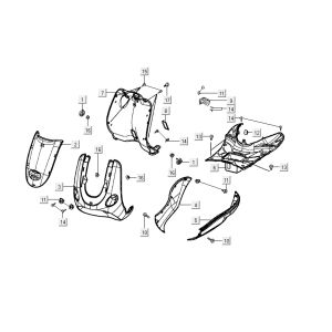 Capots Kymco Yup 2t ac bleu
