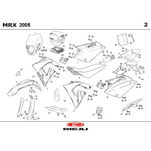 Capots Rieju MRX bleu 2006 2 temps